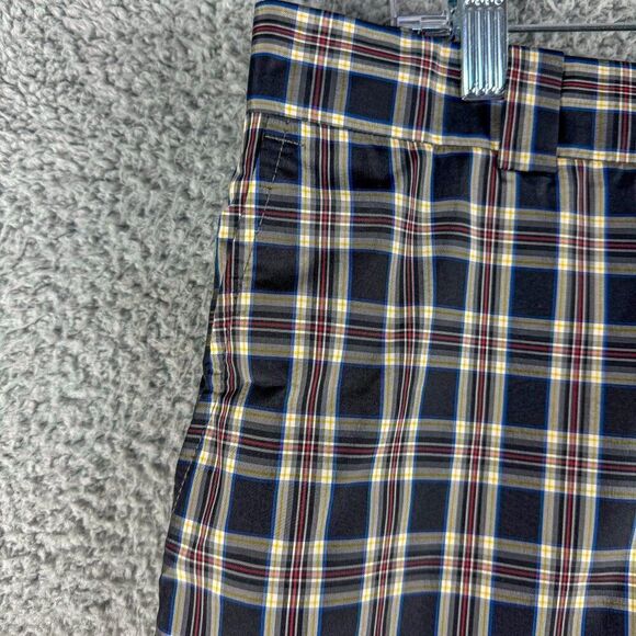 Elevee Shorts Mens 34 Black Red Plaid Golf Golfer Custom Made Outdoor Casual Run - Picture 2 of 15